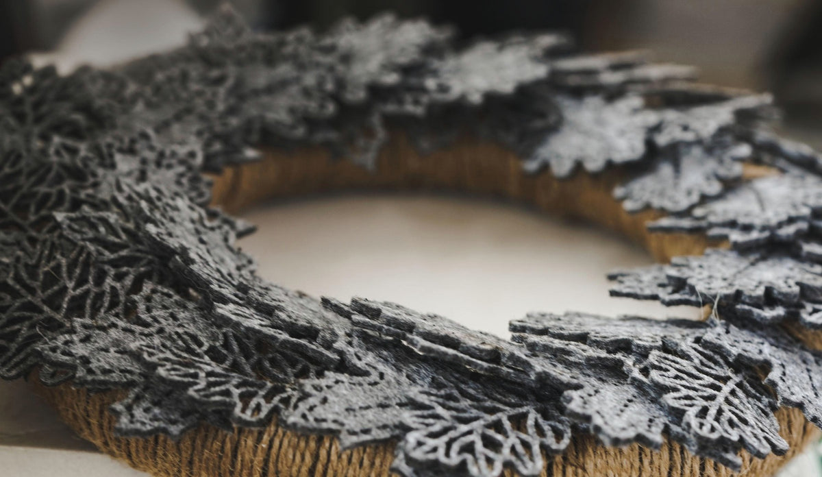 Autumn Felt Floral Wreath - image 3