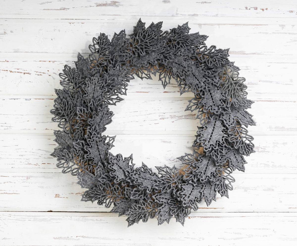 Autumn Felt Floral Wreath - image 4
