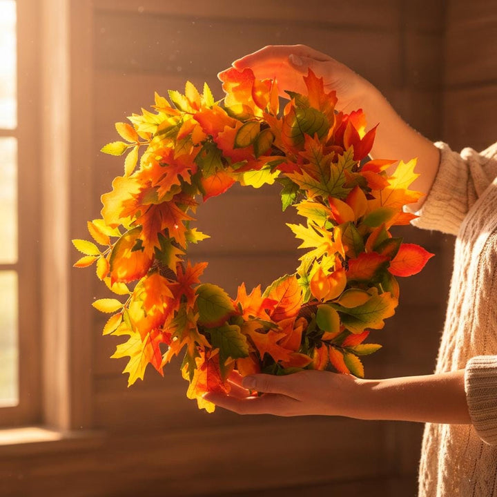 Autumn Felt Floral Wreath - Style 2 - image 1