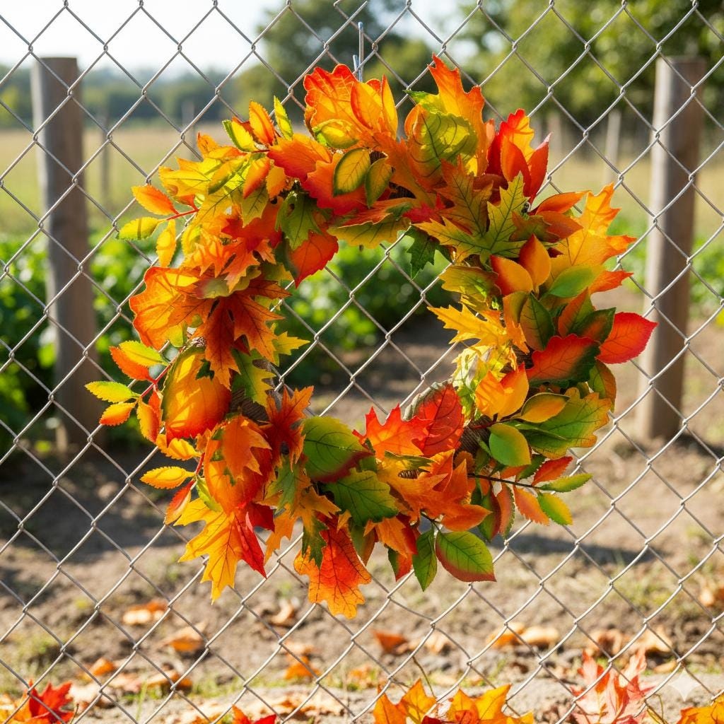 Autumn Felt Floral Wreath - Style 2 - image 3