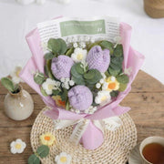 Blue Crochet Tulip Bouquet - image 4