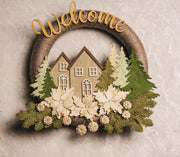 Christmas Felt Floral Wreath - image 1