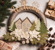 Christmas Felt Floral Wreath - image 2