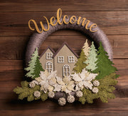 Christmas Felt Floral Wreath - image 4