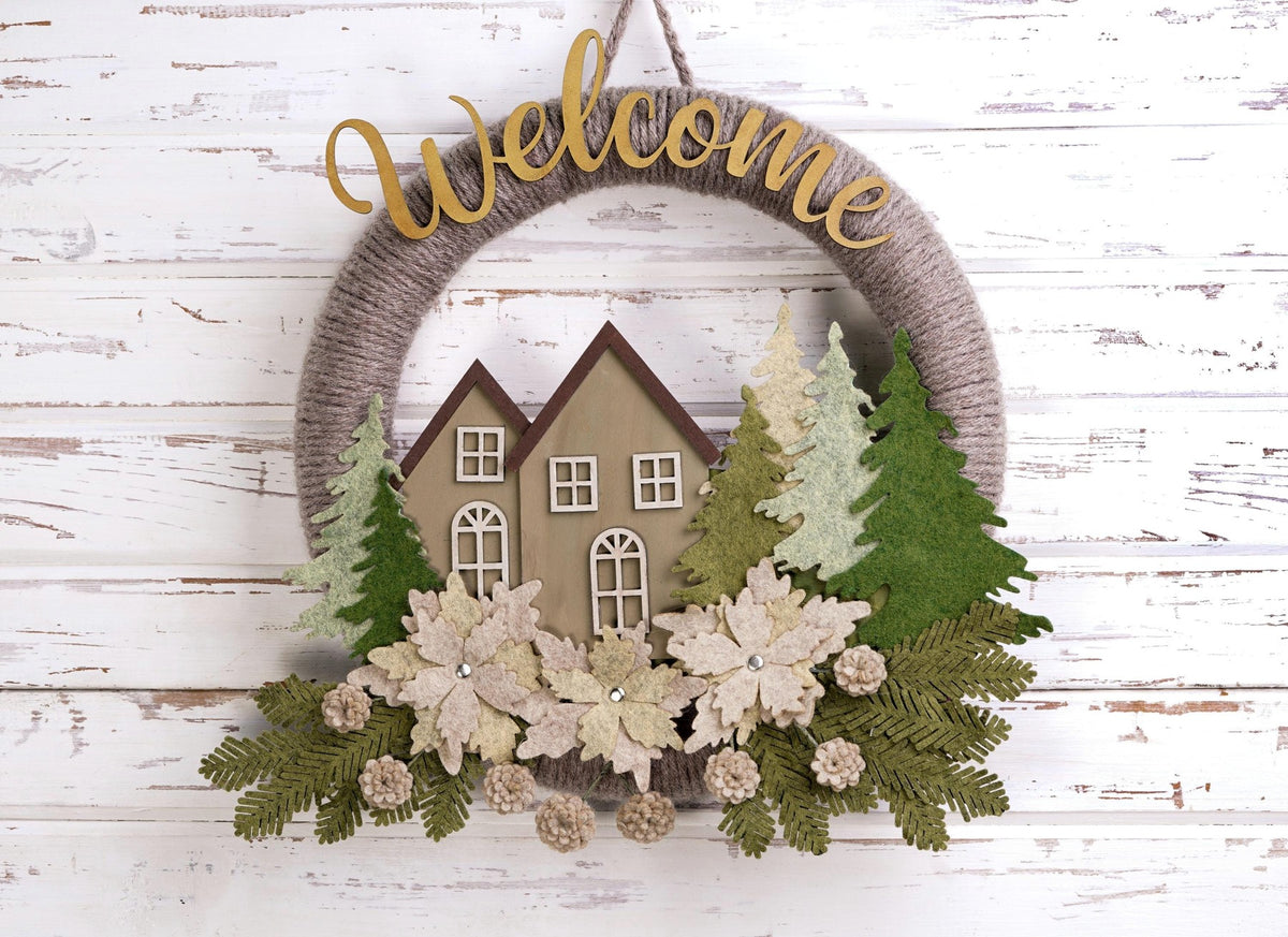 Christmas Felt Floral Wreath - image 5