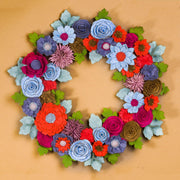 Colorful Felt Floral Wreath - image 1