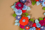 Colorful Felt Floral Wreath - image 3