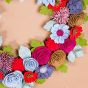 Colorful Felt Floral Wreath - image 7