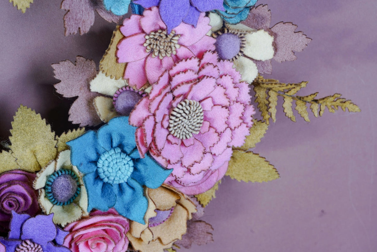 Colorful Felt Floral Wreath - Style 2 - image 5