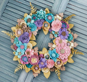 Colorful Felt Floral Wreath - Style 2 - image 8