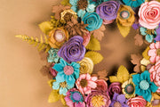 Colorful Felt Floral Wreath - Style 2 - image 9