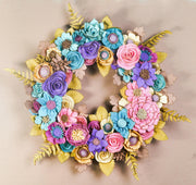 Colorful Felt Floral Wreath - Style 2 - image 10