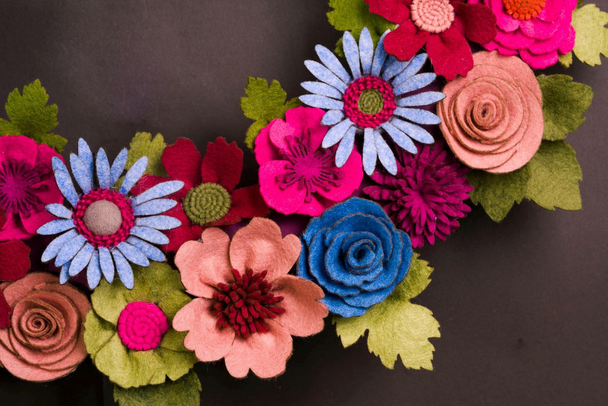 Colorful Felt Floral Wreath - Style 3 - image 2