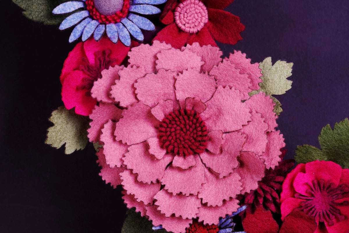Colorful Felt Floral Wreath - Style 3 - image 5