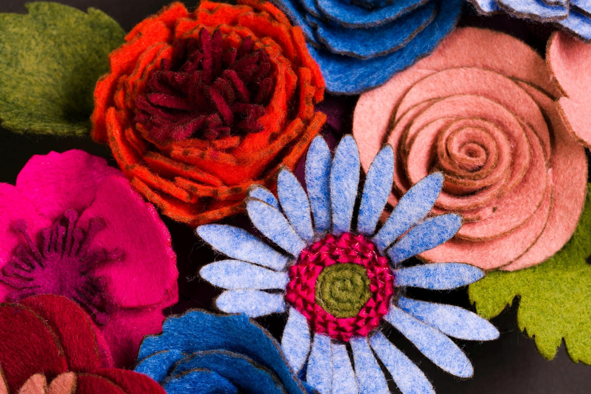 Colorful Felt Floral Wreath - Style 3 - image 6