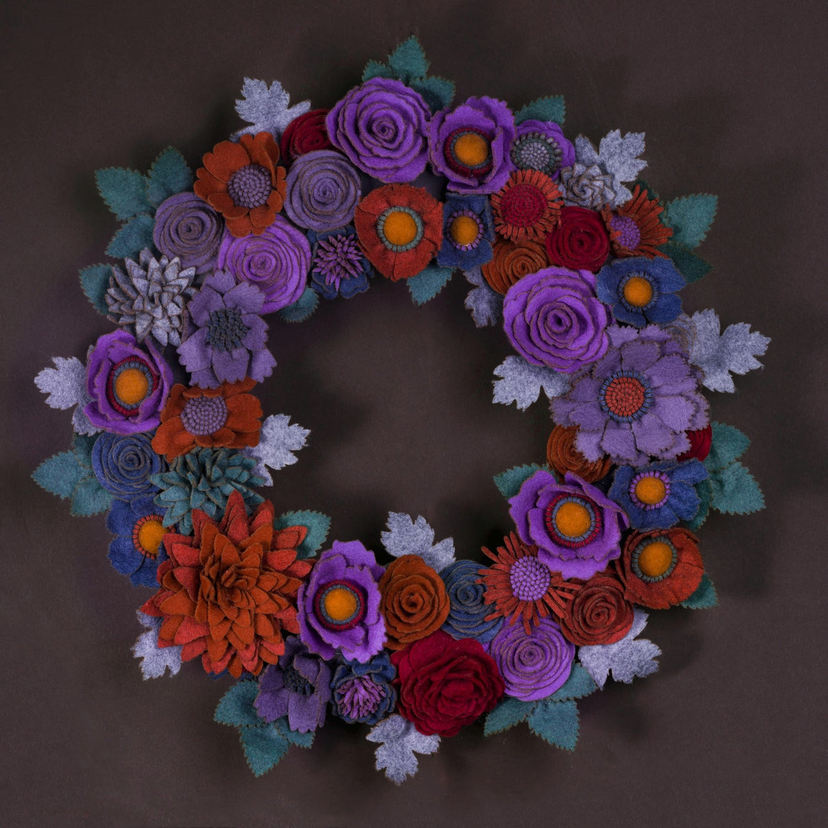 Colorful Felt Floral Wreath - Style 4 - image 2