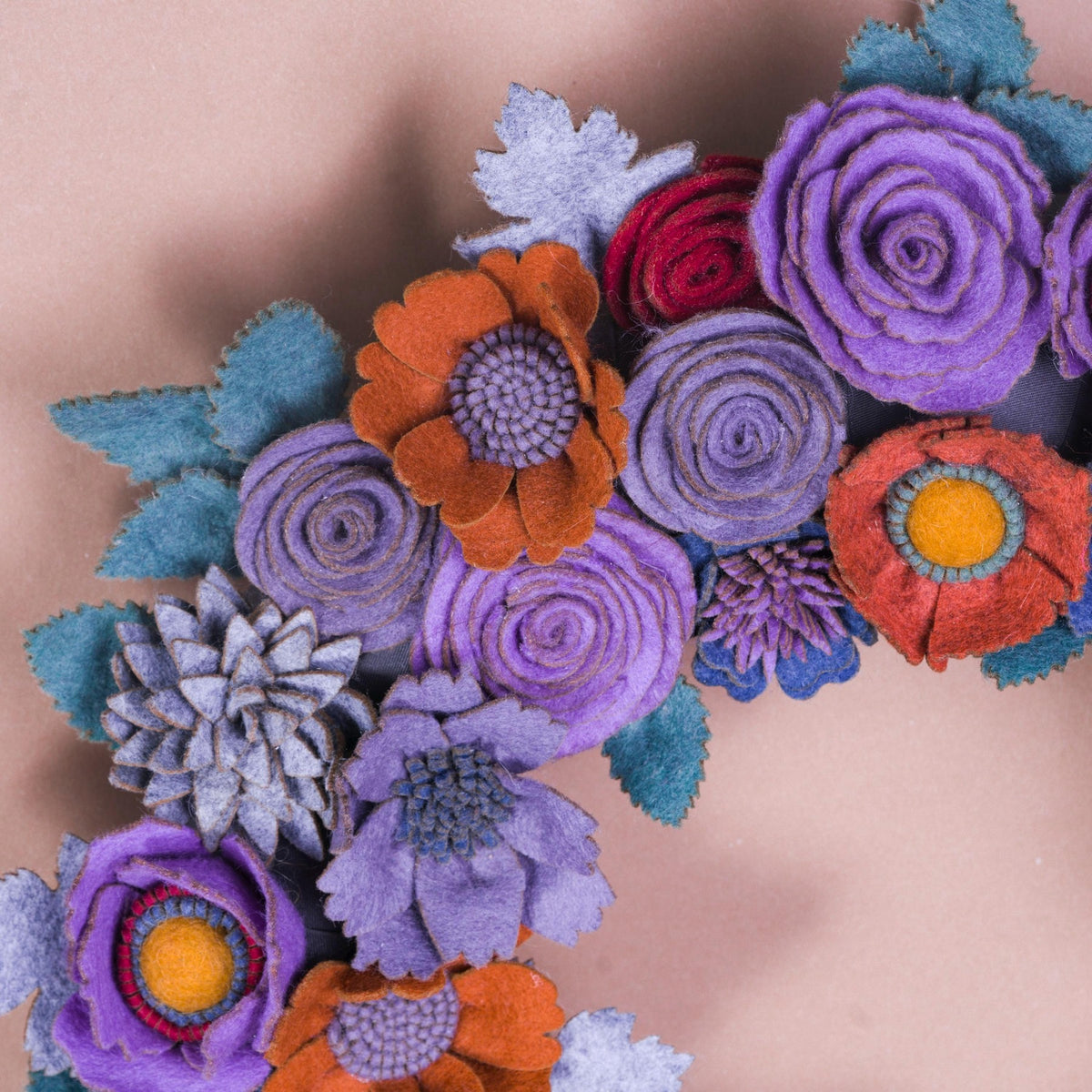 Colorful Felt Floral Wreath - Style 4 - image 3