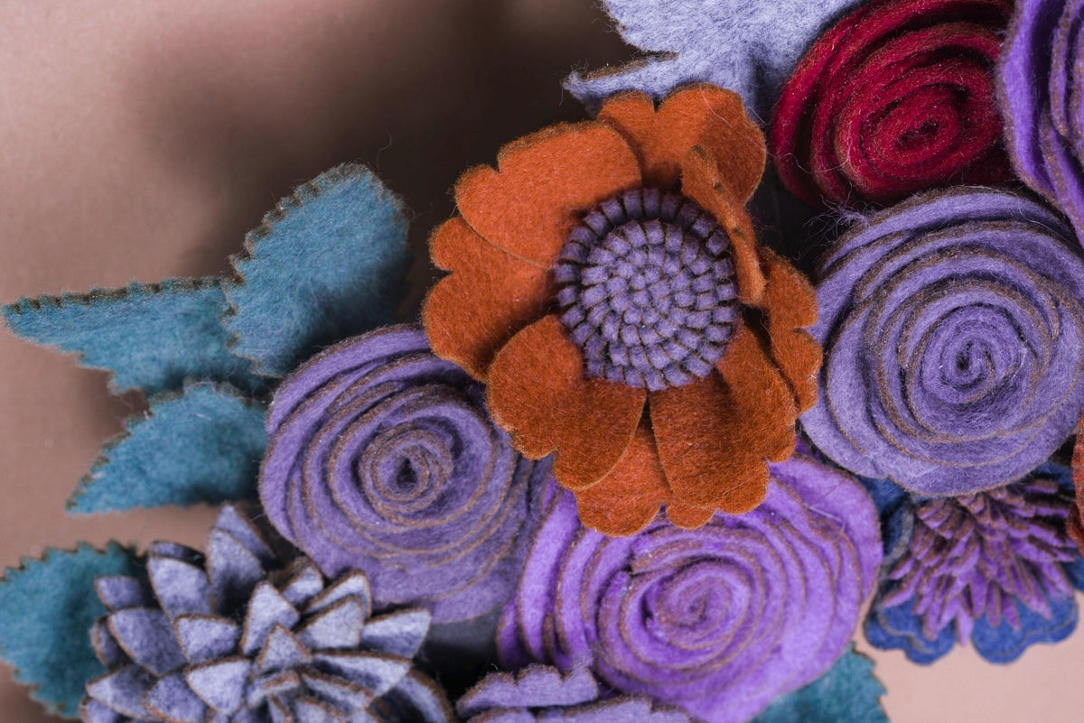 Colorful Felt Floral Wreath - Style 4 - image 6