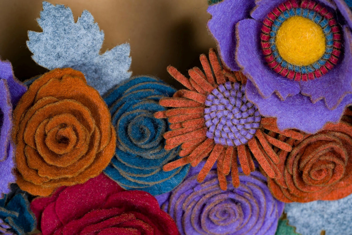 Colorful Felt Floral Wreath - Style 4 - image 7