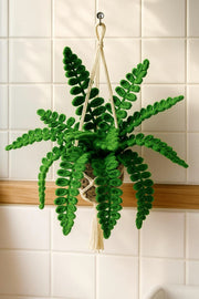 Crochet Fern Macrame Hanging Basket - Style 2 - image 1