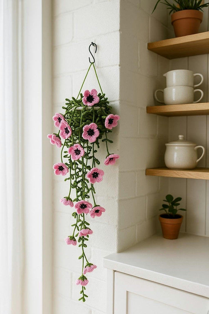 Crochet Floral Hanging Decor - image 1