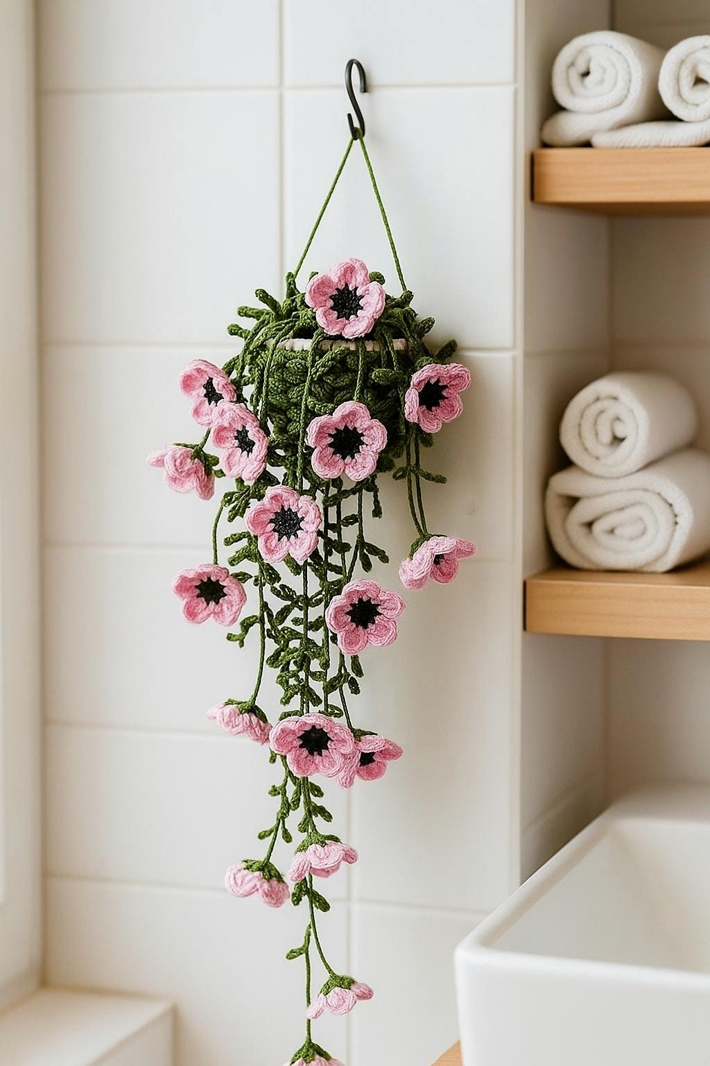 Crochet Floral Hanging Decor - image 5