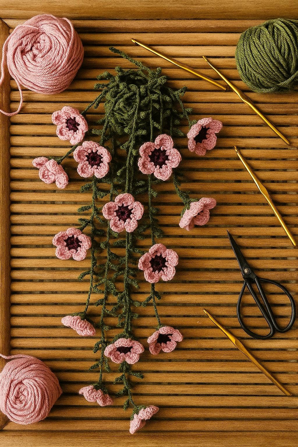 Crochet Floral Hanging Decor - image 6