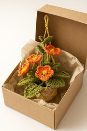 Crochet Floral Macrame Hanging Basket - image 5
