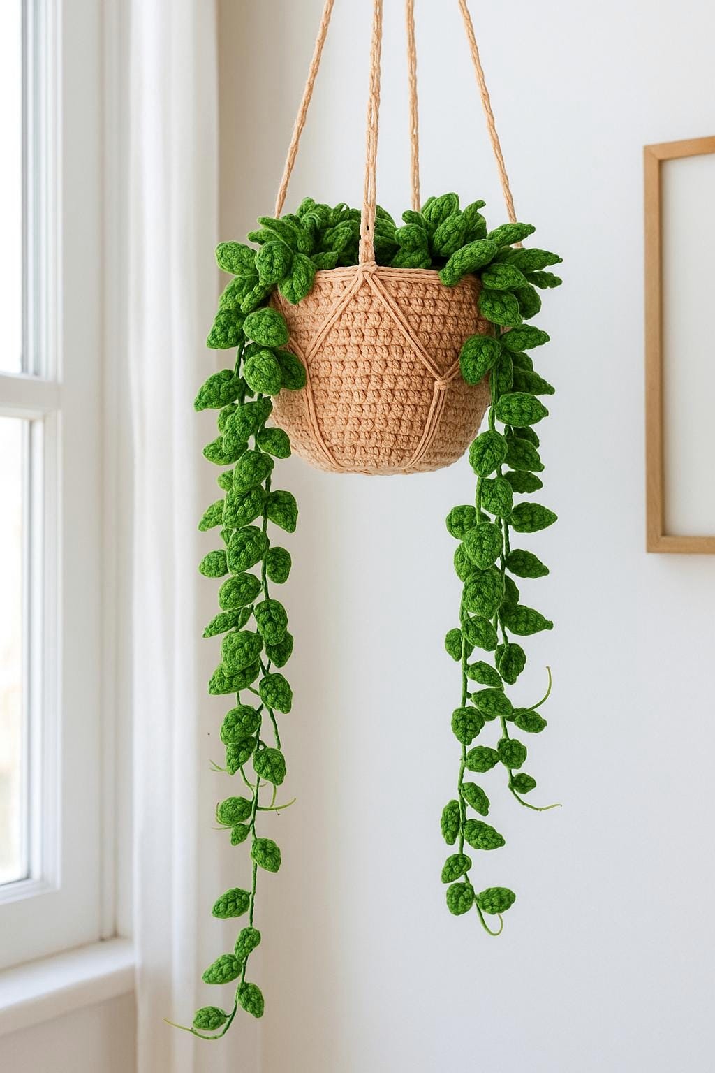 Crochet Green Vine Hanging Decor - image 4