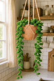 Crochet Green Vine Hanging Decor - image 5