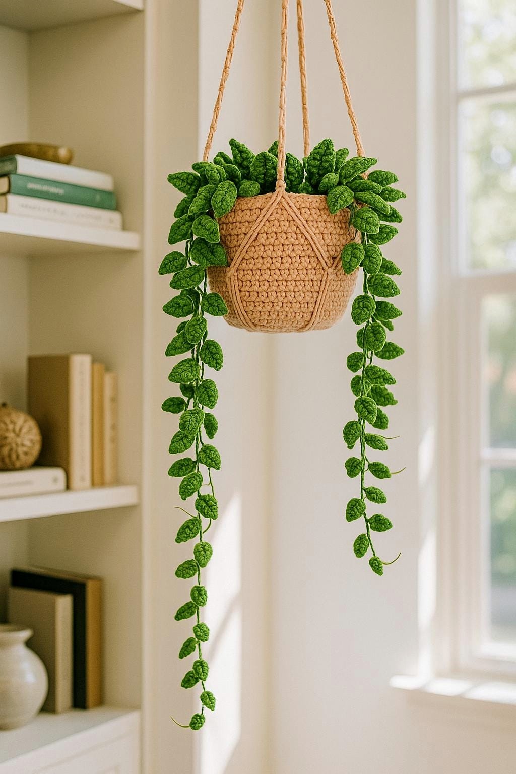Crochet Green Vine Hanging Decor - image 7