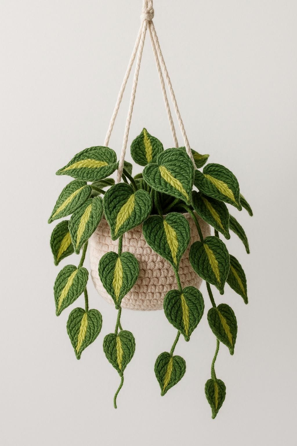 Crochet Heart Leaf Wall Hanging - image 6
