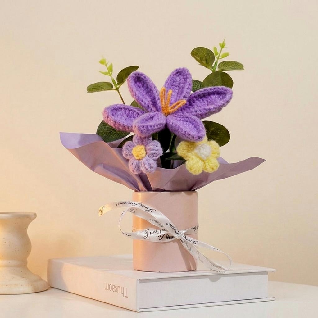 Crochet Lily Arrangement - image 6