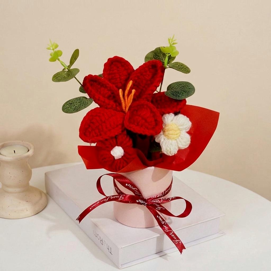 Crochet Lily Arrangement - image 9