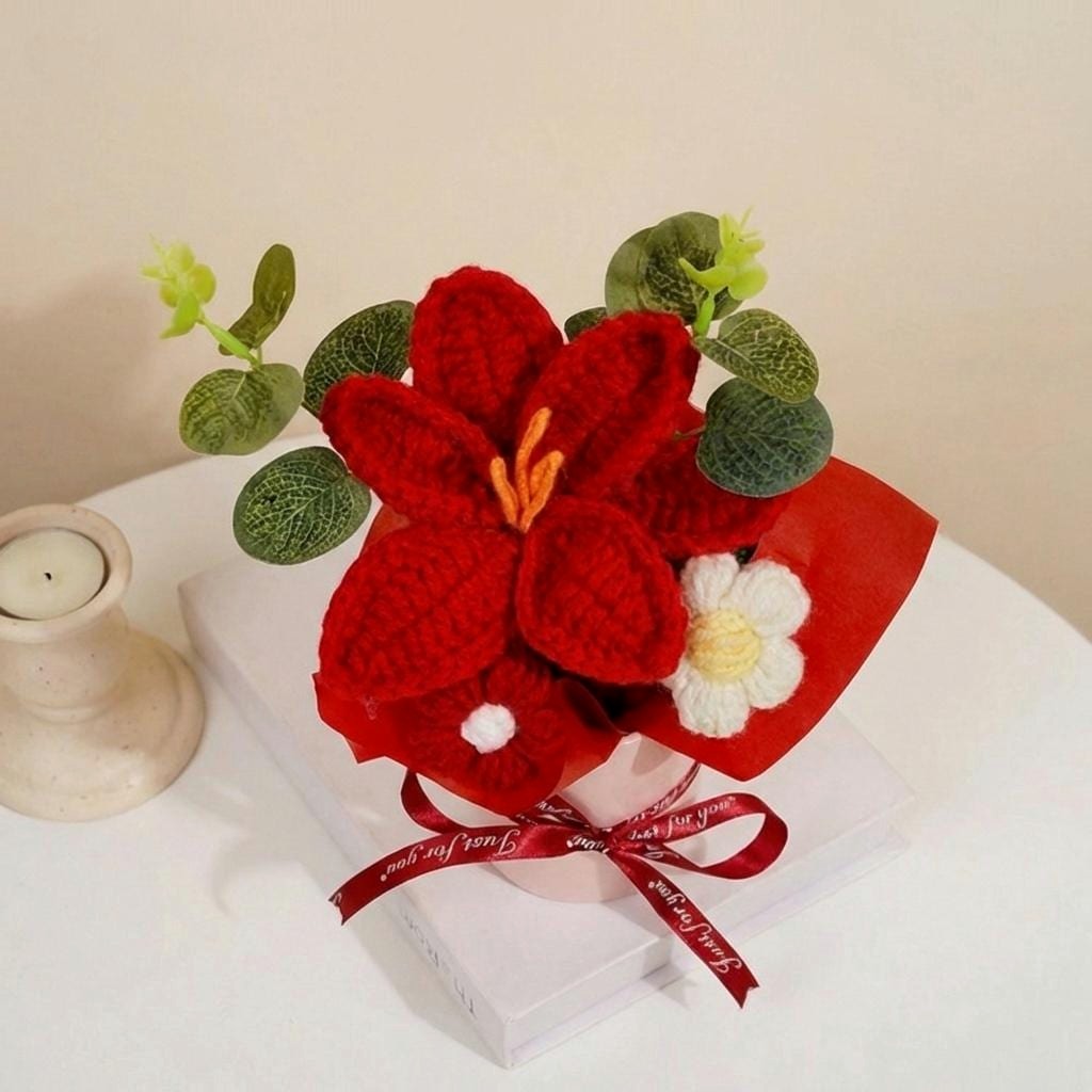 Crochet Lily Arrangement - image 10