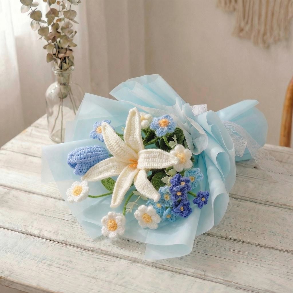 Crochet Lily Bouquet - image 8