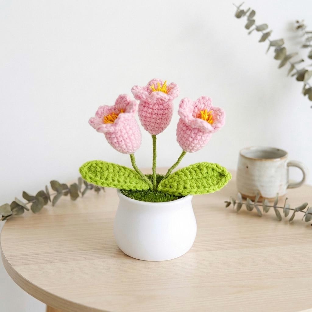 Crochet Lily of the Valley Pot - image 4