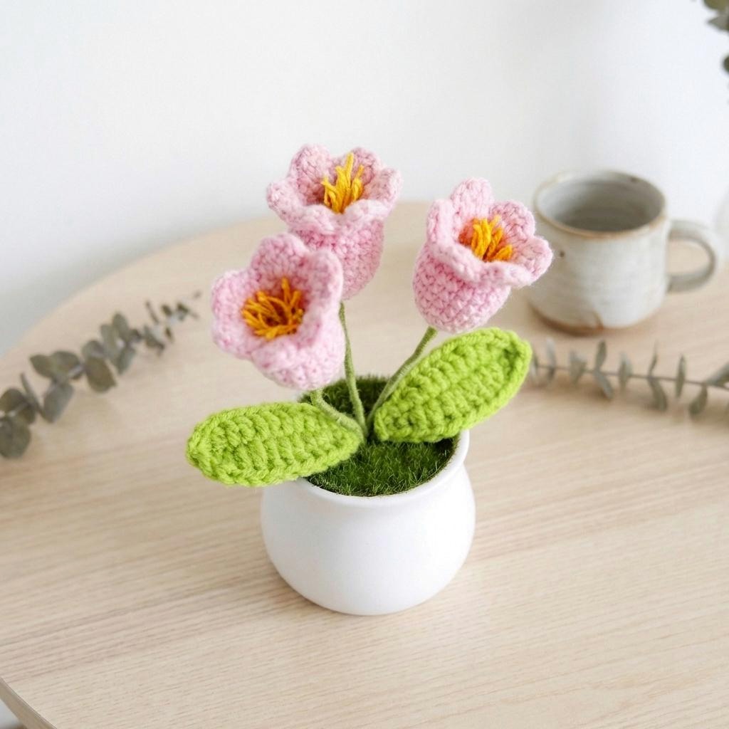Crochet Lily of the Valley Pot - image 5