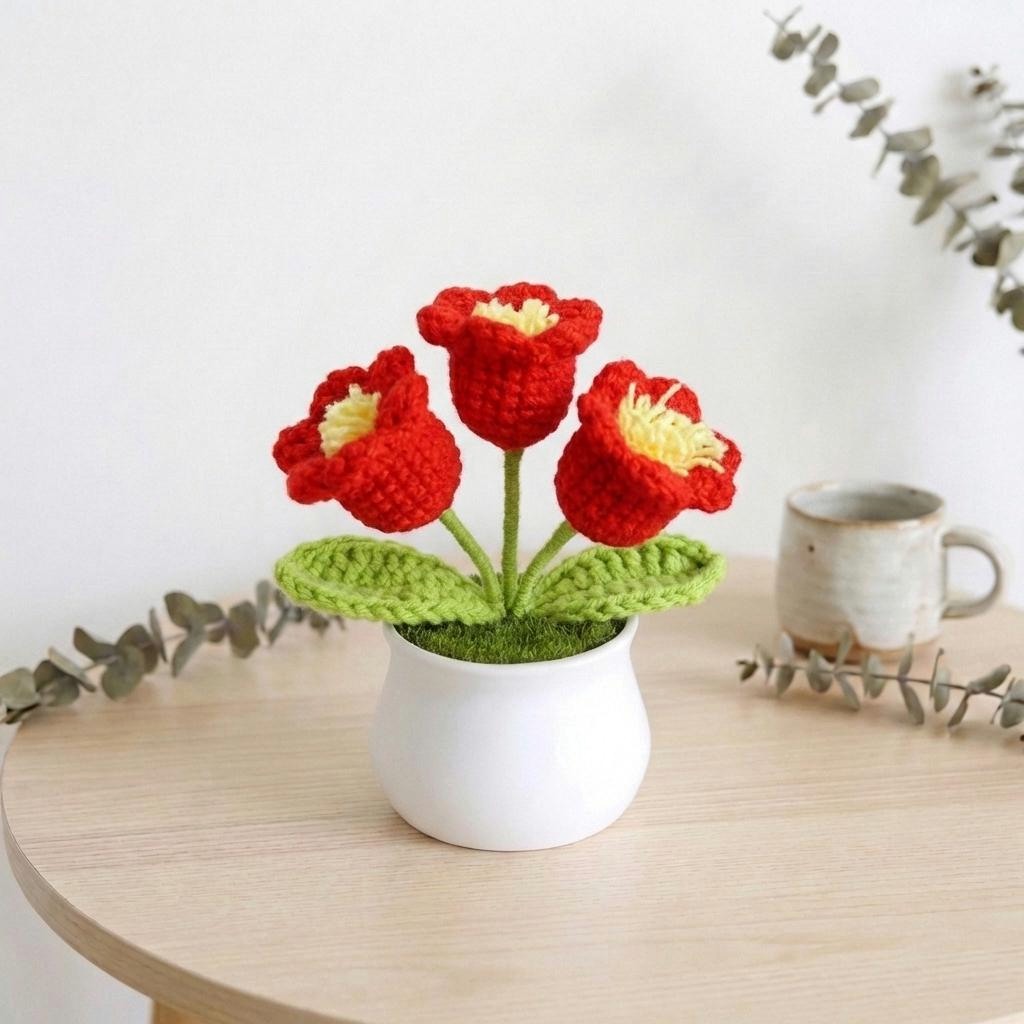 Crochet Lily of the Valley Pot - image 8