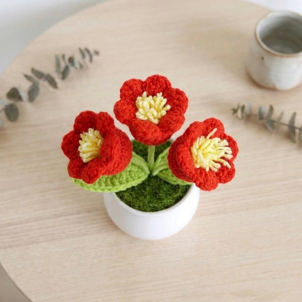 Crochet Lily of the Valley Pot - image 9