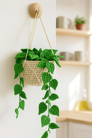 Crochet Macrame Plant Basket - image 1