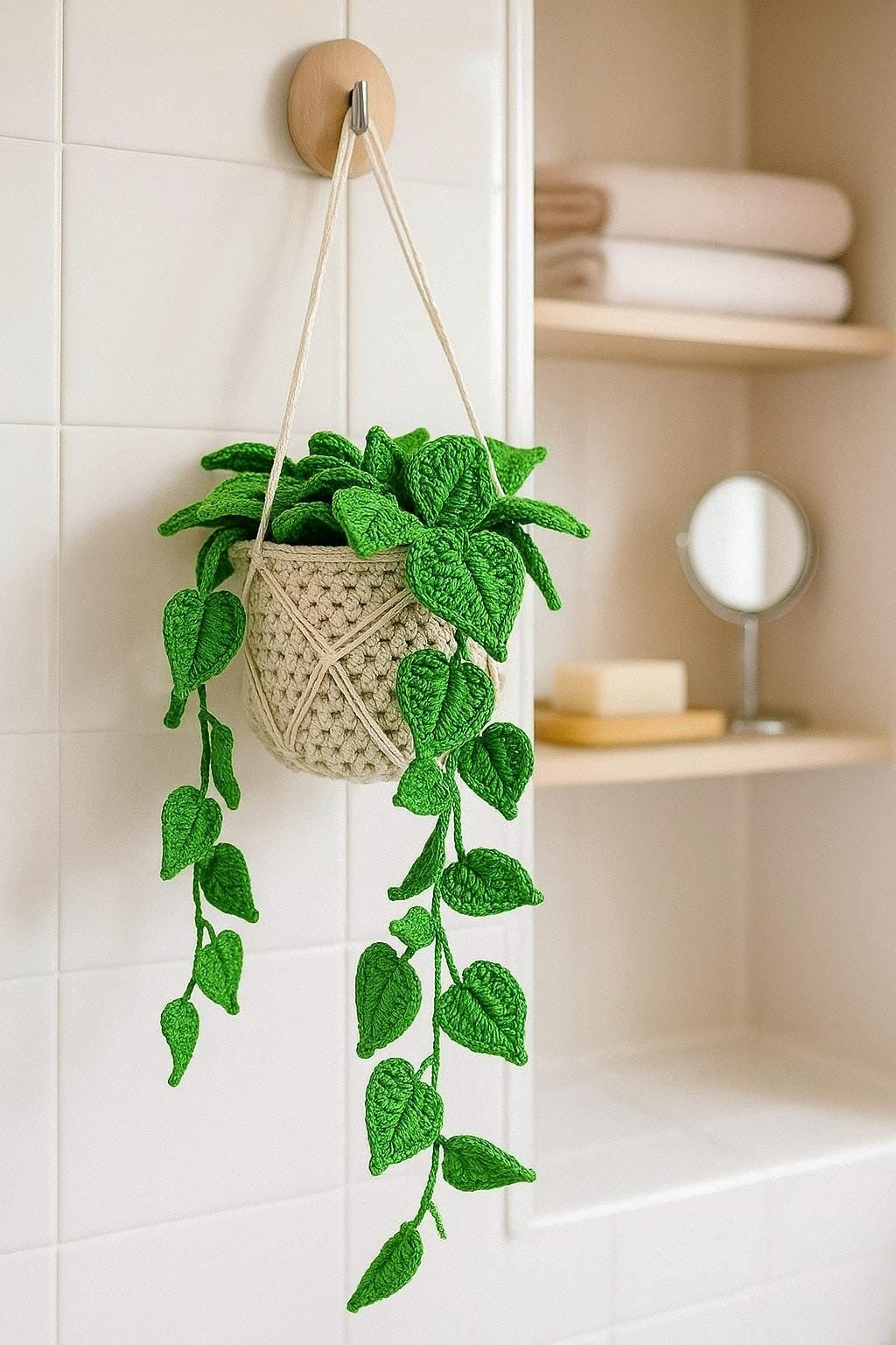 Crochet Macrame Plant Basket - image 2