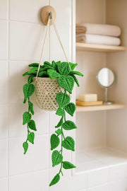 Crochet Macrame Plant Basket - image 2