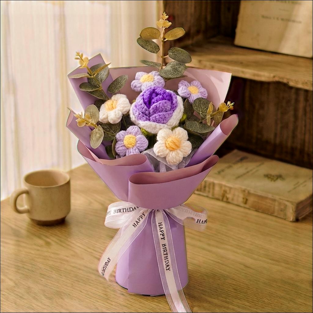 Crochet Rose Bouquet - image 4