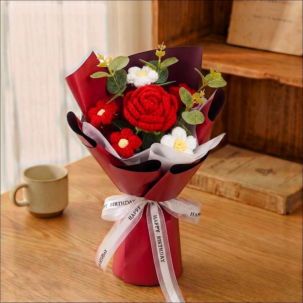Crochet Rose Bouquet - image 6