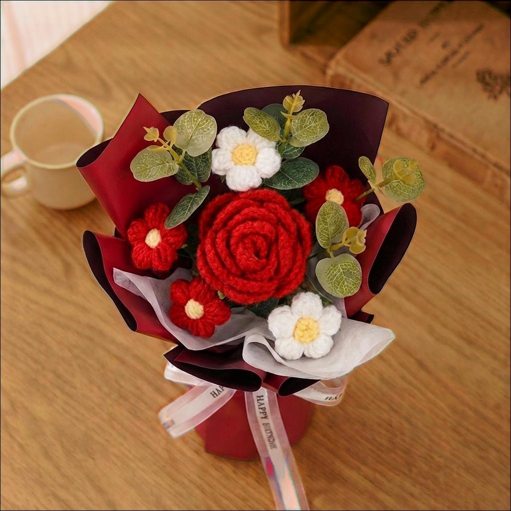 Crochet Rose Bouquet - image 7