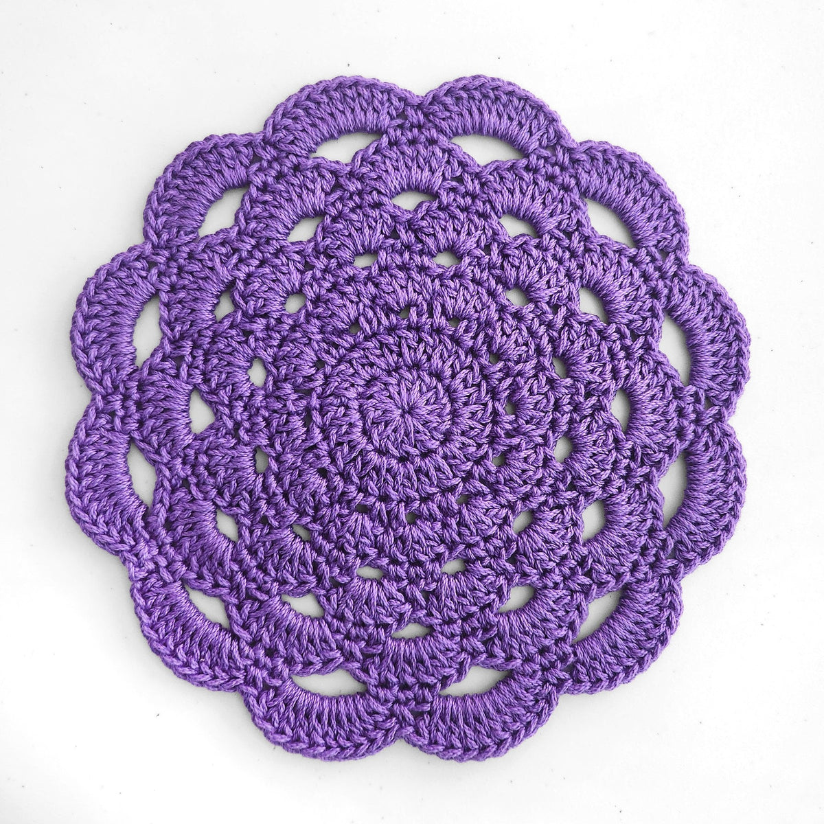 Crochet Scalloped Doily - image 3