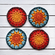 Crochet Sunflower Coaster Set - image 1