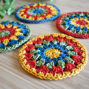 Crochet Sunflower Coaster Set - Style 2 - image 3