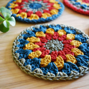 Crochet Sunflower Coaster Set - Style 2 - image 4